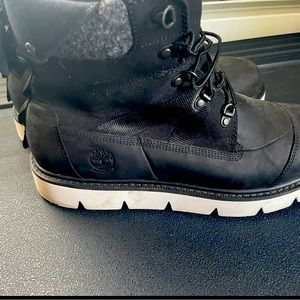Mens Timberland Raywood EK 6 inch Leather Boots Black Size 11 worn once